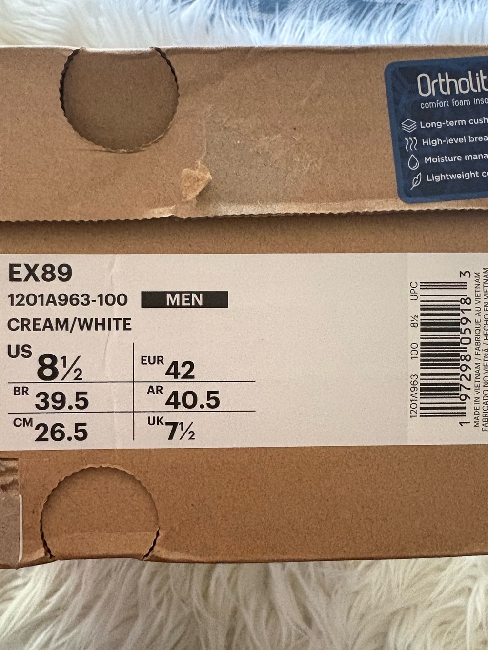 Asics Cream and Pink Mens Low-Top Sneakers - Picture 4 of 4